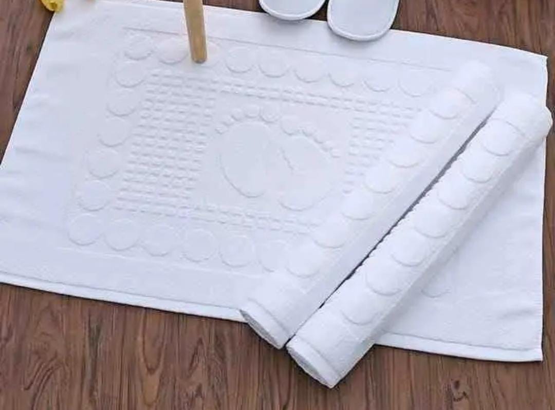 50x80cm White Absorbent Bathroom Bathmats