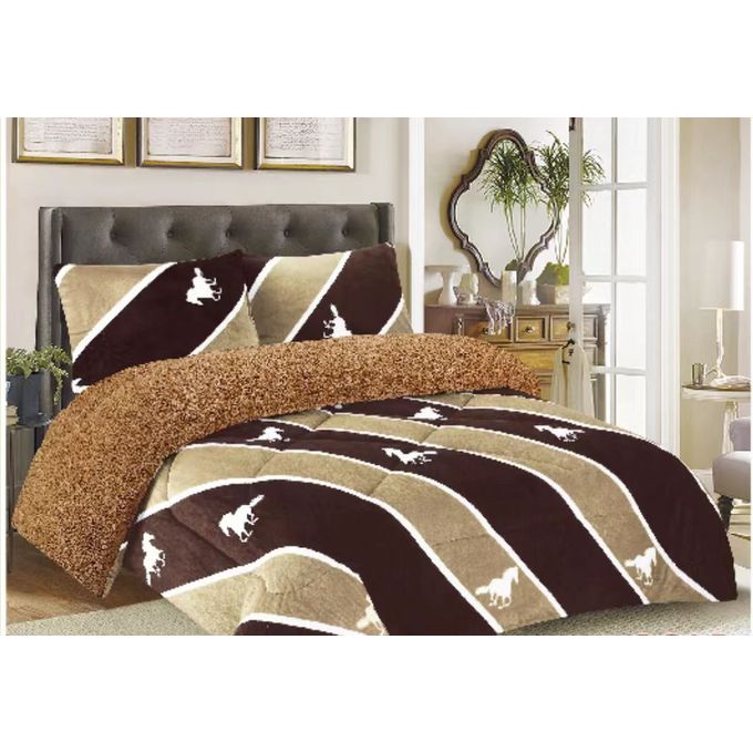 1 PC Soft Velvet Woolen Duvet-Designs Premium Flannel  Duvet Blanket