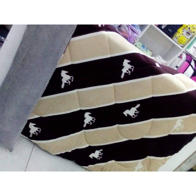 1 PC Soft Velvet Woolen Duvet-Designs Premium Flannel  Duvet Blanket