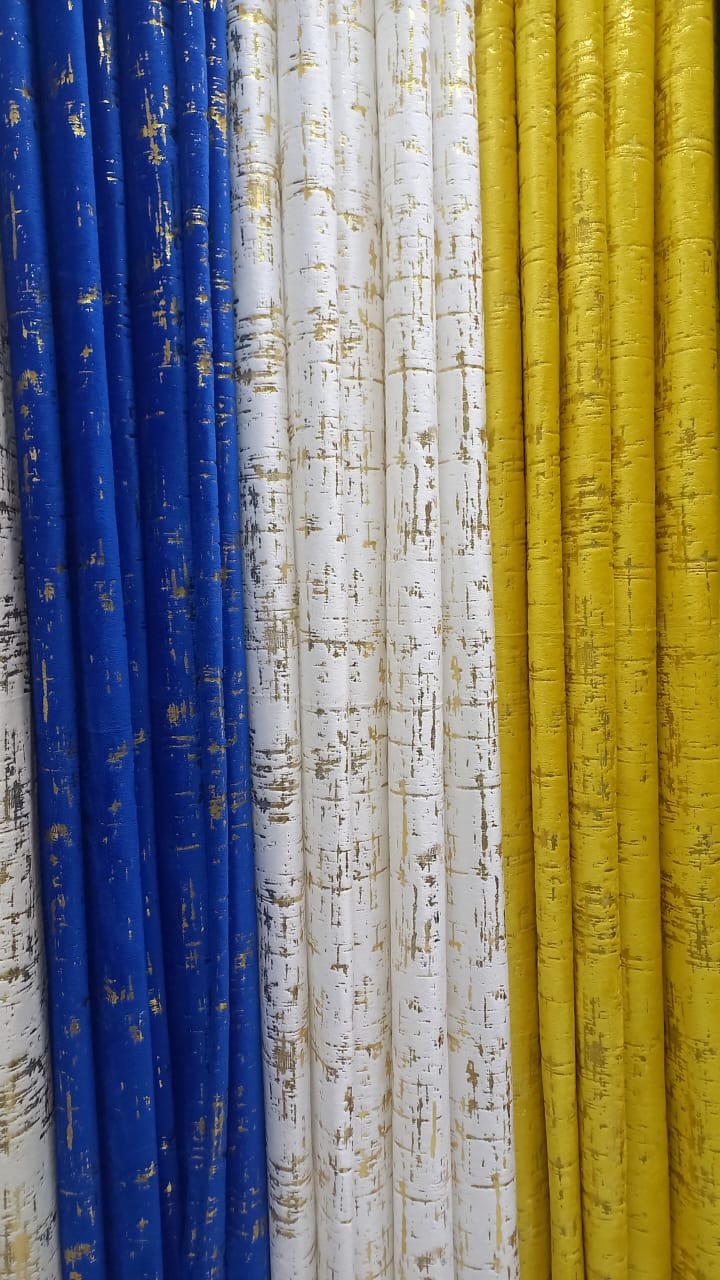 Shiny Curtains With Sheer Curtains 2Pcs 1.5Metres Each+FREE SHEER