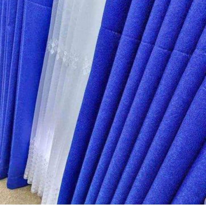 3/2 PC Plain Curtains(1.5 mtrs each+1.5 mtrs each+Sheers: White :3 mtrs)