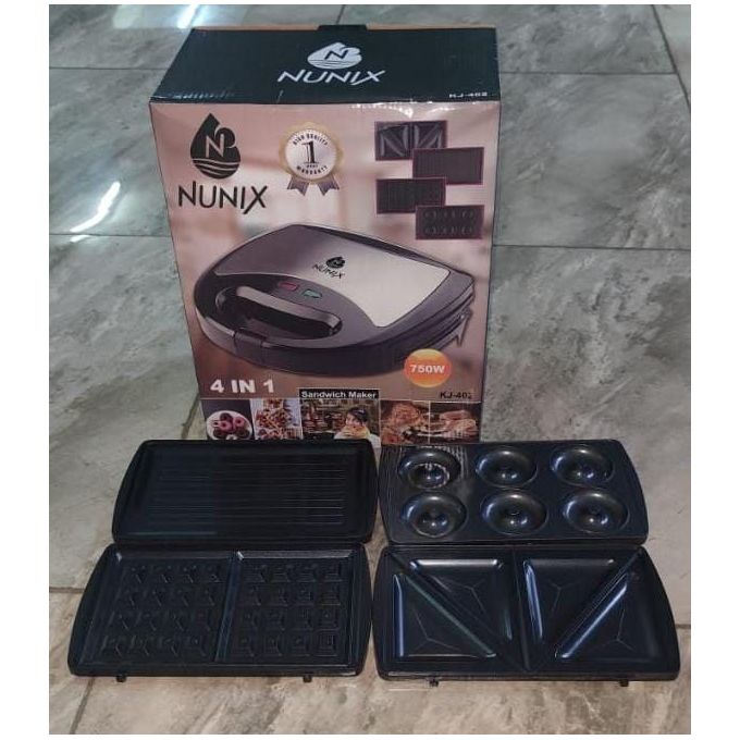 Nunix 4 In 1 Donuts, Sandwich & Waffle Maker