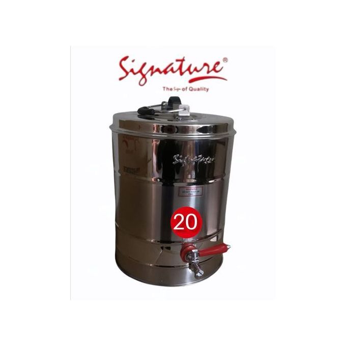 Signature STAINLESS STEEL DOUBLE WALL TEA URN NON ELECTRIC 20L