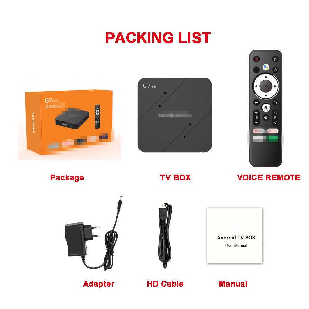 Android 11.0 G7 mini TV box 2GB 16GB G7mini 4K Wi-Fi BT set top box TV receiver youtube media player android 11