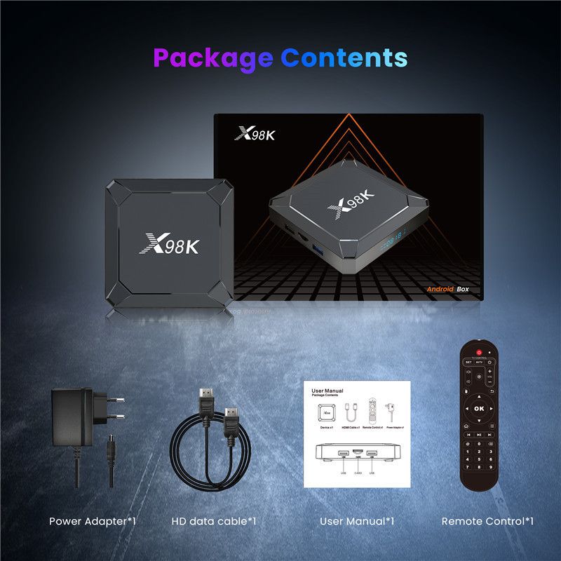 Android 13.0 X98K TV box RK3528A 2GB+16GB / 4GB +32GB 8K BT 5.0 wifi 6 set top box TV receiver youtube media player android 13