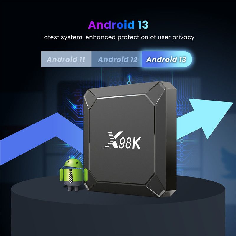 Android 13.0 X98K TV box RK3528A 2GB+16GB / 4GB +32GB 8K BT 5.0 wifi 6 set top box TV receiver youtube media player android 13