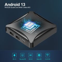Android 13.0 X88 MINI 13 TV box RK3528 2GB+16GB / 4GB + 32GB 64GB 8K set top box TV receiver youtube media player android 13