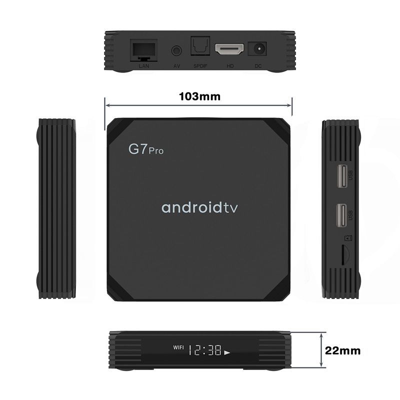 Android 11.0 G7 PRO TV box S905Y4 2GB+16GB / 4GB + 32GB 4K BT set top box TV receiver youtube media player android 11