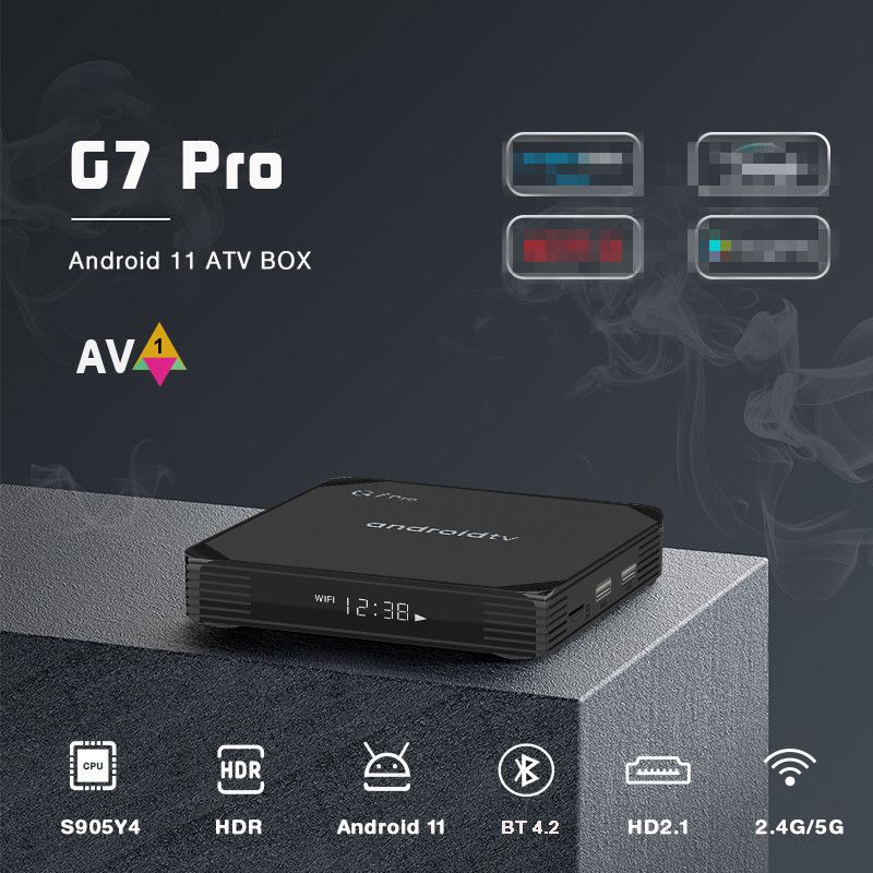 Android 11.0 G7 PRO TV box S905Y4 2GB+16GB / 4GB + 32GB 4K BT set top box TV receiver youtube media player android 11
