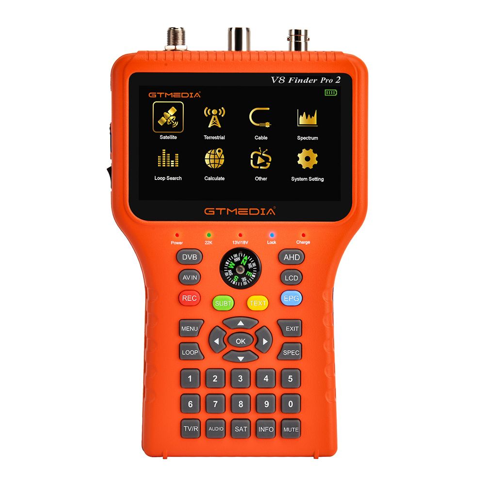 Freesat HD GTmedia V8 Finder Pro 2 Pro2 Meter Satellite Signal Finder Detector 4.3 inch DVB-S2X/S2/S/T2/T/C H.265