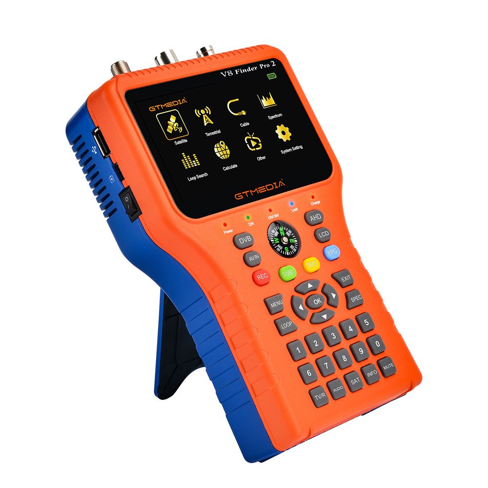 Freesat HD GTmedia V8 Finder Pro 2 Pro2 Meter Satellite Signal Finder Detector 4.3 inch DVB-S2X/S2/S/T2/T/C H.265
