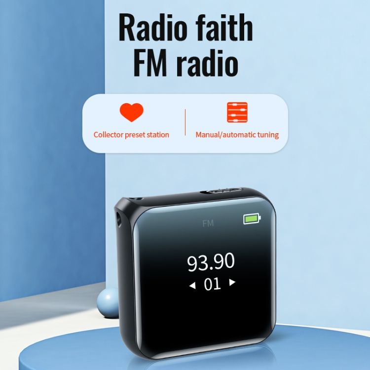 4GB / 8GB /16GB / 32GB / 64GB / 128GB 1.44 inch screen MP3 music player radio alarm clock e-book voice sound recorder walkman
