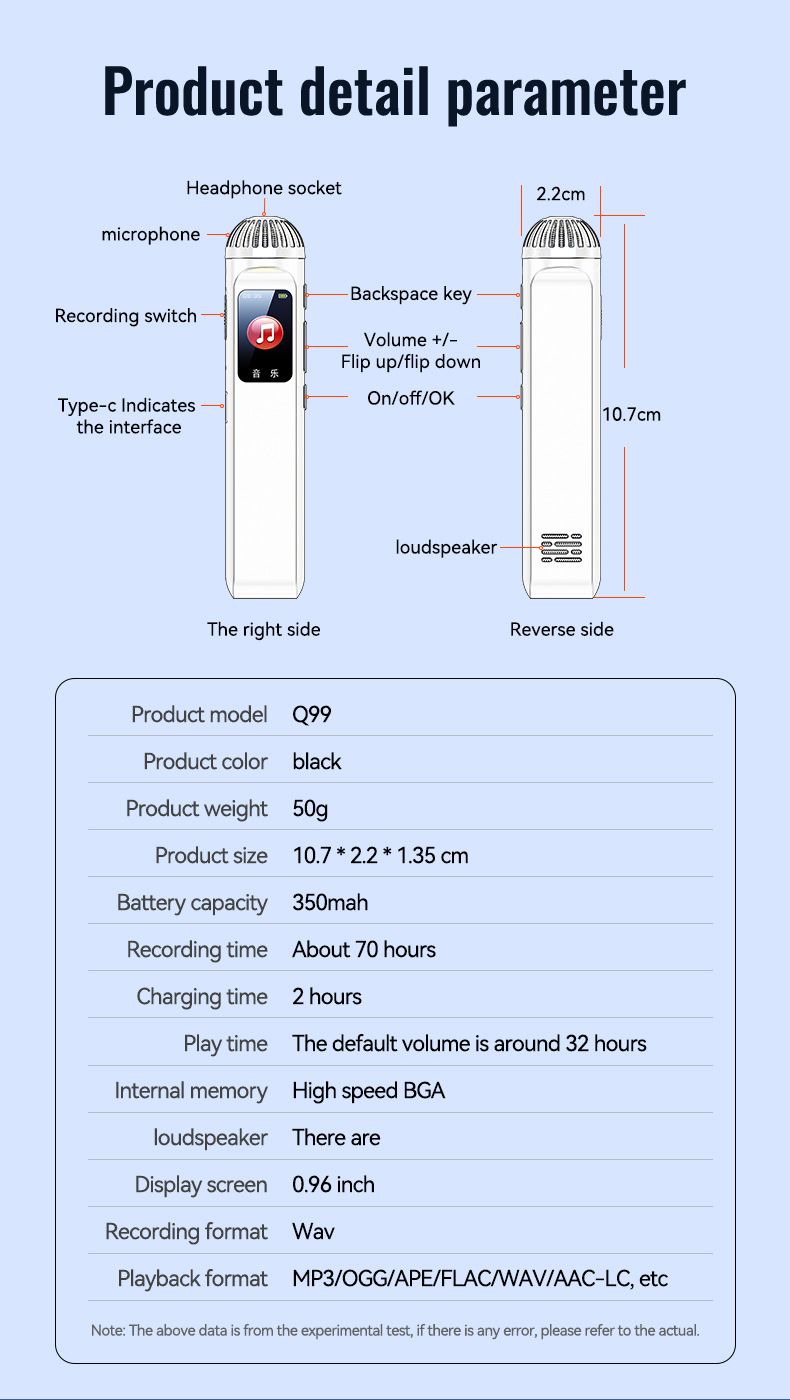 4gb-64GB Small Activated Voice Recorder Espia+Microphone,Professional Noise Cancel Audio Dictaphone Mini Sound Record MP3 Player