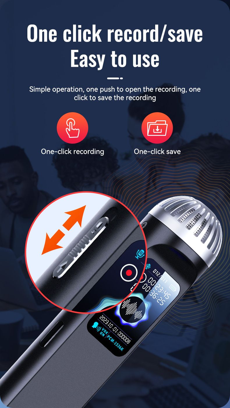 4gb-64GB Small Activated Voice Recorder Espia+Microphone,Professional Noise Cancel Audio Dictaphone Mini Sound Record MP3 Player