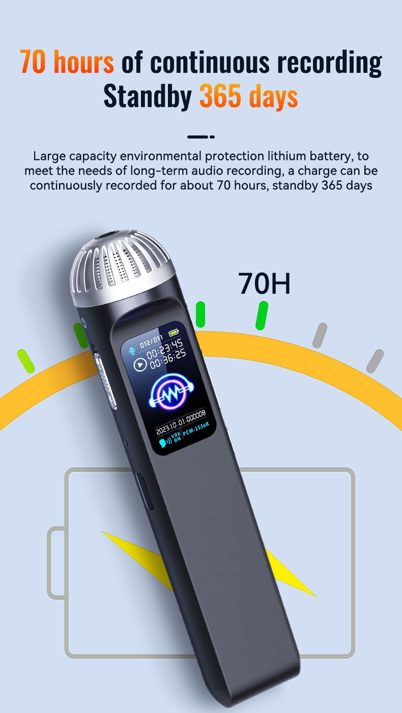 4gb-64GB Small Activated Voice Recorder Espia+Microphone,Professional Noise Cancel Audio Dictaphone Mini Sound Record MP3 Player