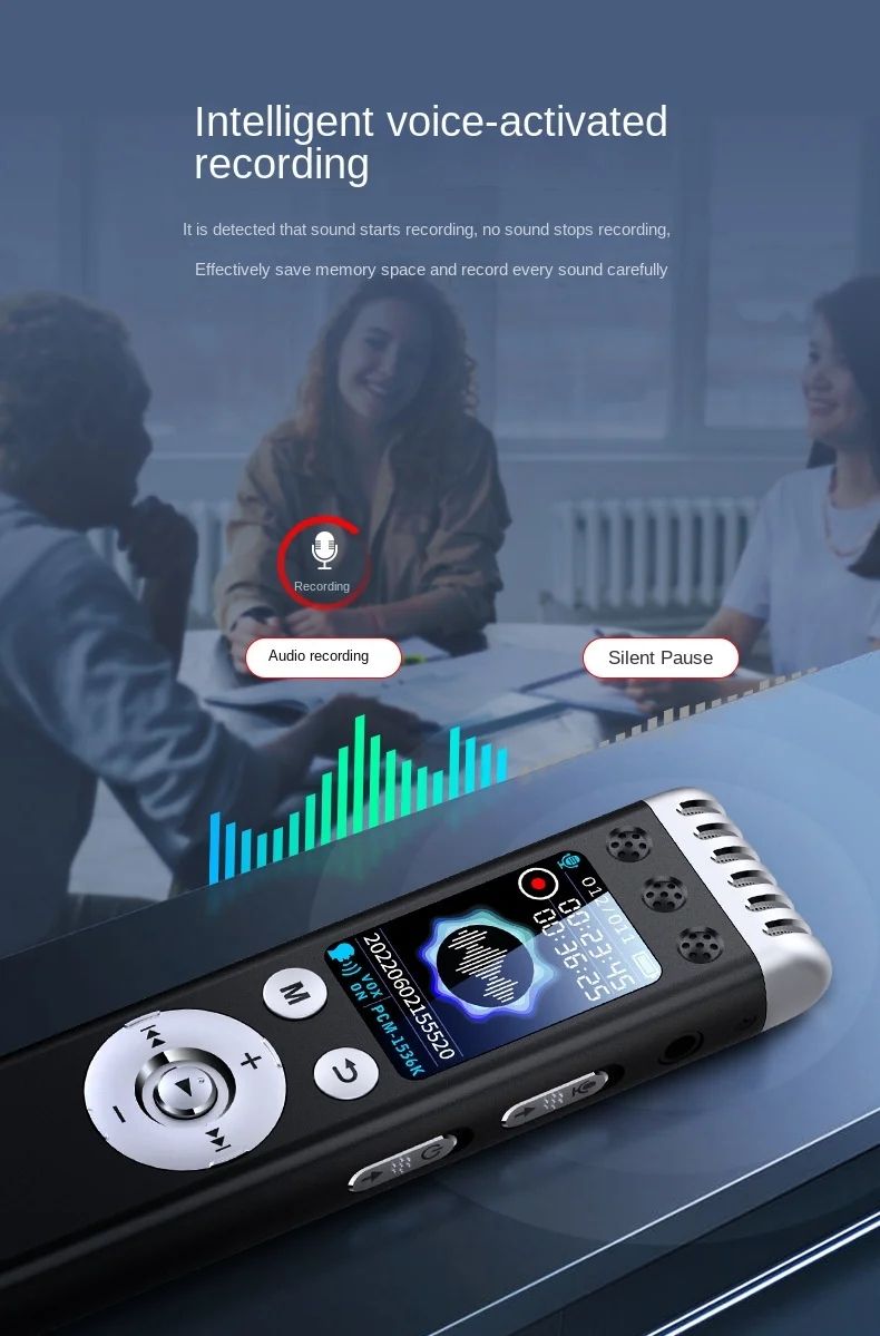 Digtal Voice Recorder Espia,Small 240hour 4-64Gb Sound Activated Pen Dictaphone Noise Reduce Microphone Mp3 Player