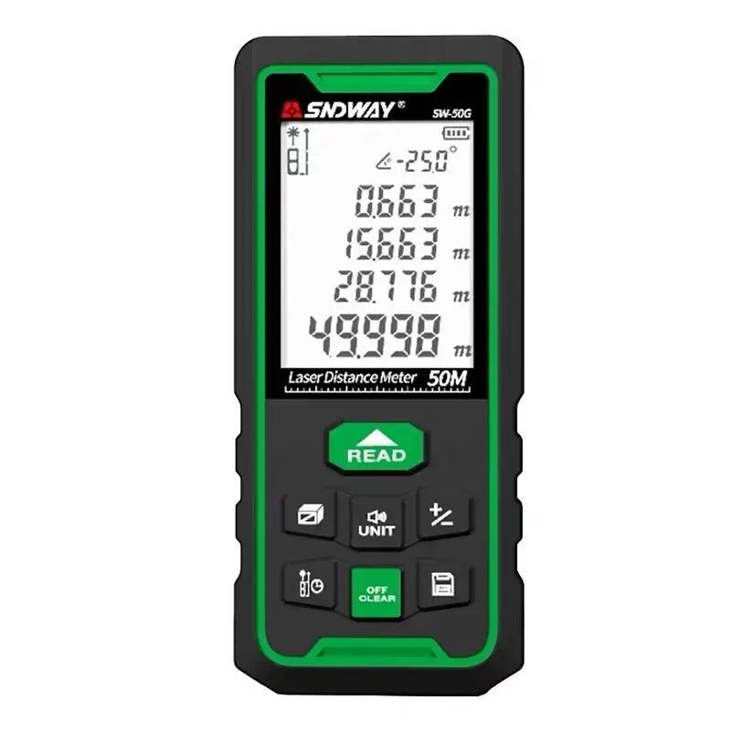 SNDWAY SW-50G SW-70G SW-100G Laser Distance Meter Digital Rangefinder 100m 70m 50m Range Finder Tape Measure Level Ruler