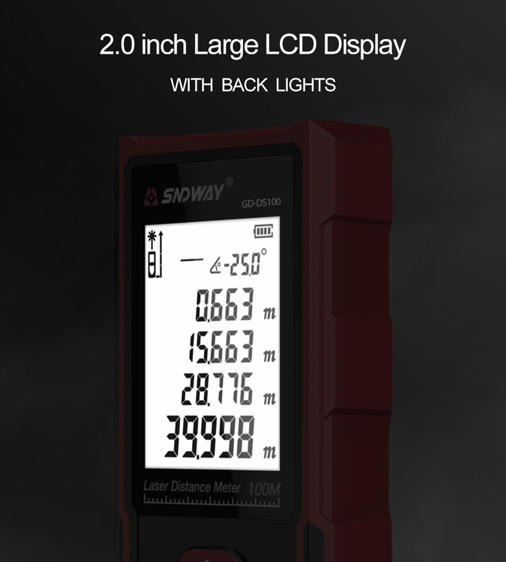 Laser Distance Meter SNDWAY SW DS50 DS70 DS100 DS120 Digital Rangefinder 50M 70M 100M 120M Range Finder Tape Measuring Tool