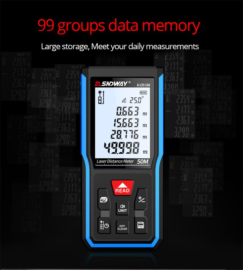 SNDWAY H D510A D710A D100A D120A Laser Rangefinder Distance Meter Electronic Ruler Mini Range Finder Laser Measure Meter