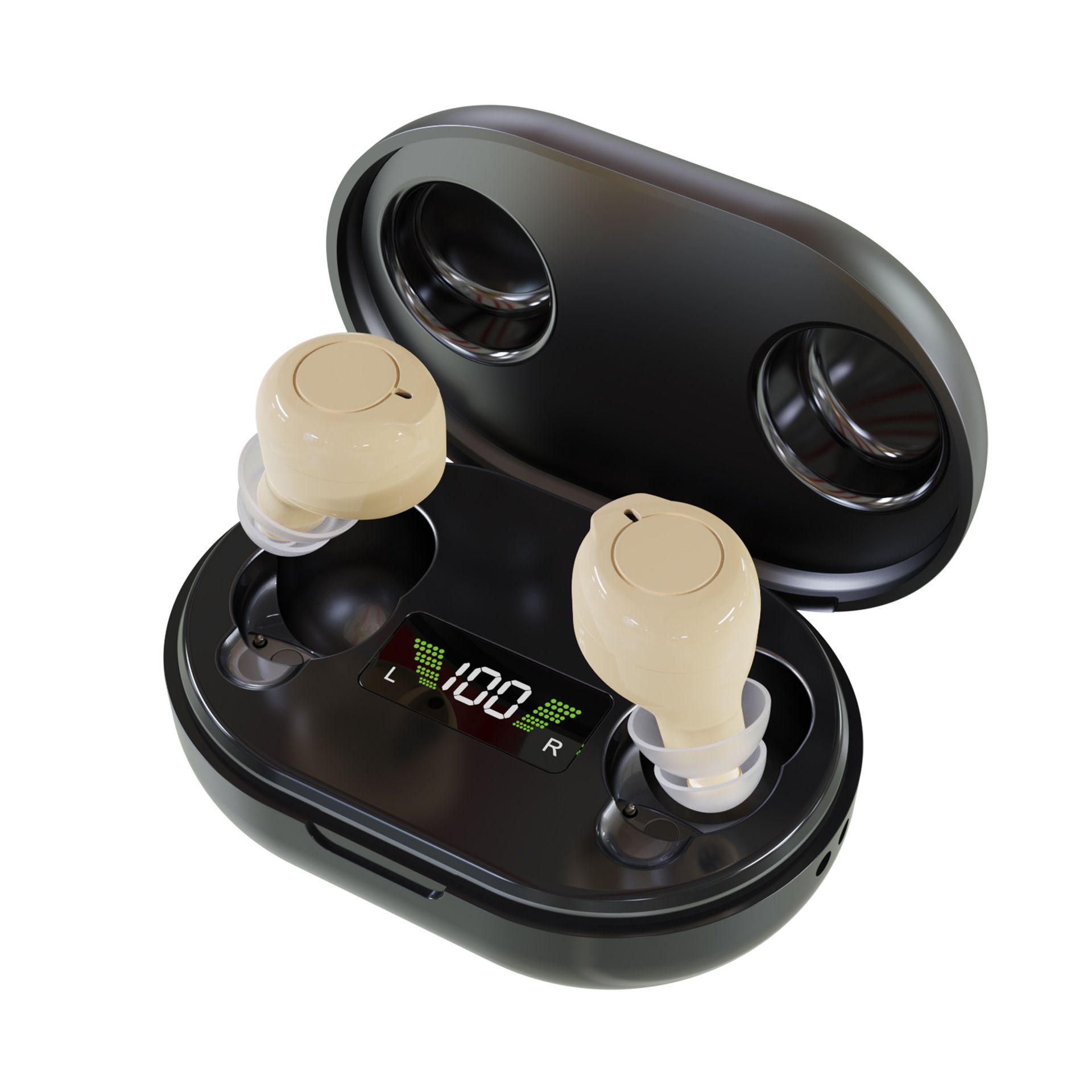 OTC Mini Hearing Aid long use power Goodmi Rechargeable Sound Amplifier For Deafness Amplifier Device with Battery Display hearing aid