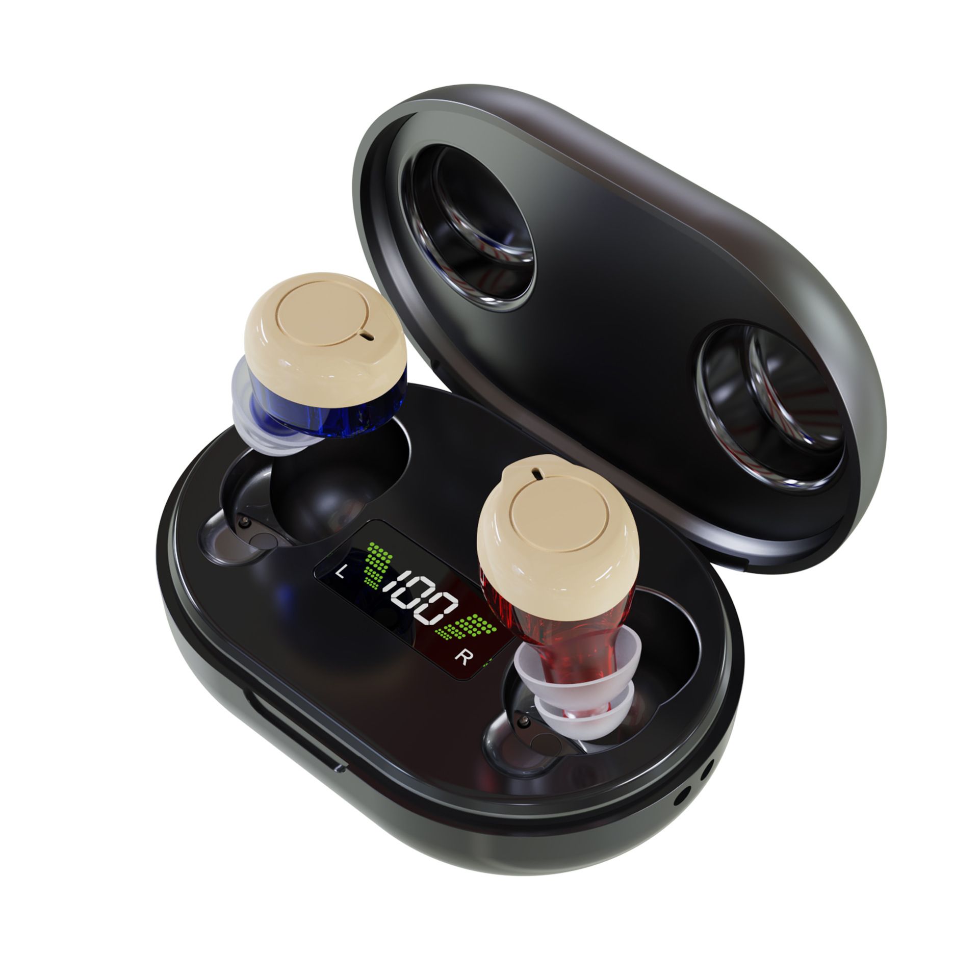 OTC Mini Hearing Aid long use power Goodmi Rechargeable Sound Amplifier For Deafness Amplifier Device with Battery Display hearing aid