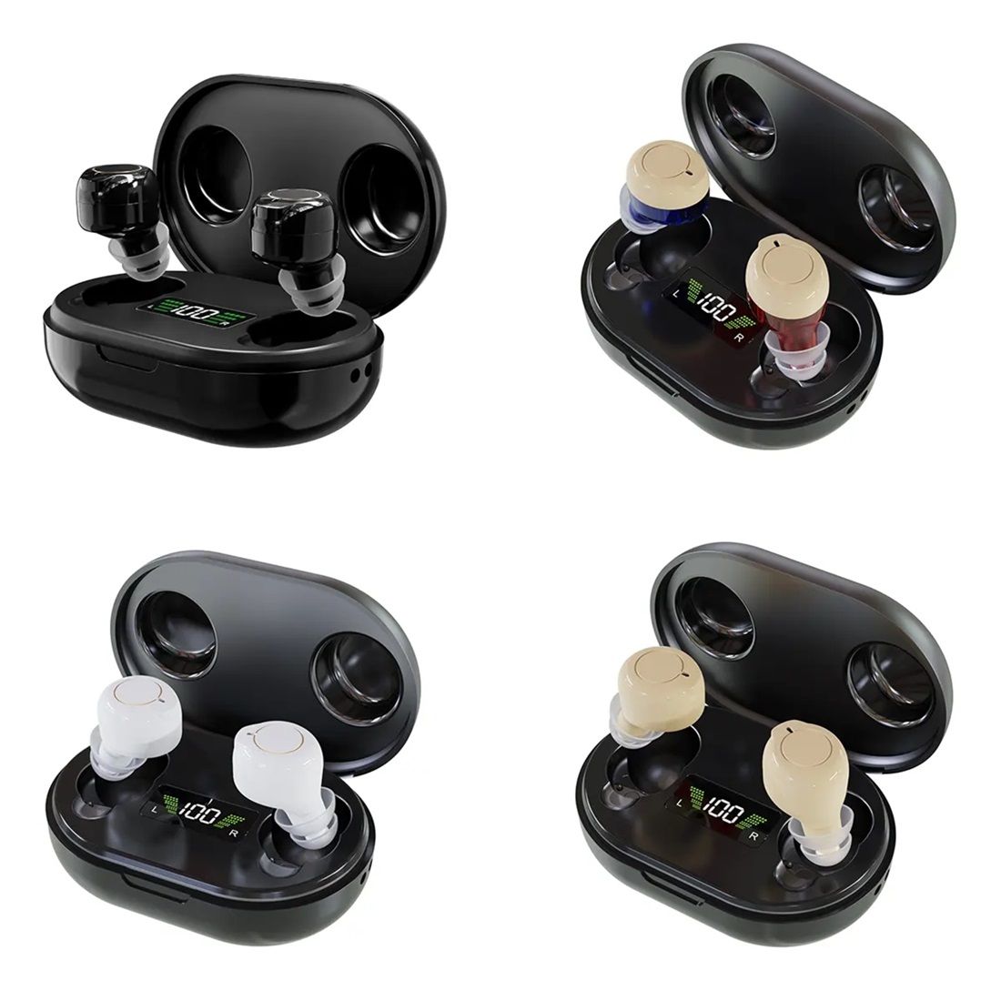 OTC Mini Hearing Aid long use power Goodmi Rechargeable Sound Amplifier For Deafness Amplifier Device with Battery Display hearing aid