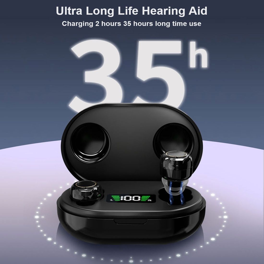 OTC Mini Hearing Aid long use power Goodmi Rechargeable Sound Amplifier For Deafness Amplifier Device with Battery Display hearing aid