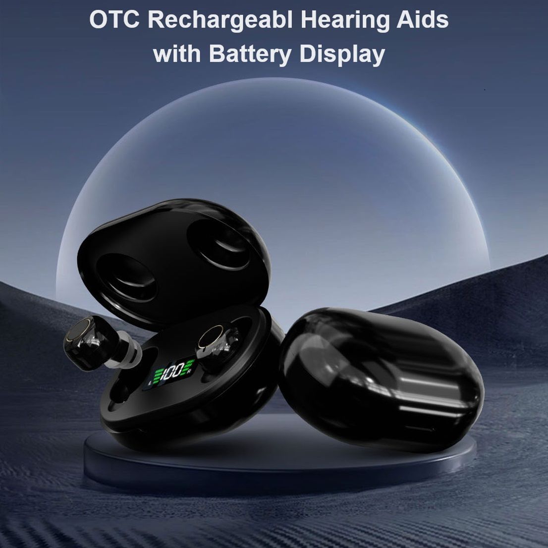 OTC Mini Hearing Aid long use power Goodmi Rechargeable Sound Amplifier For Deafness Amplifier Device with Battery Display hearing aid