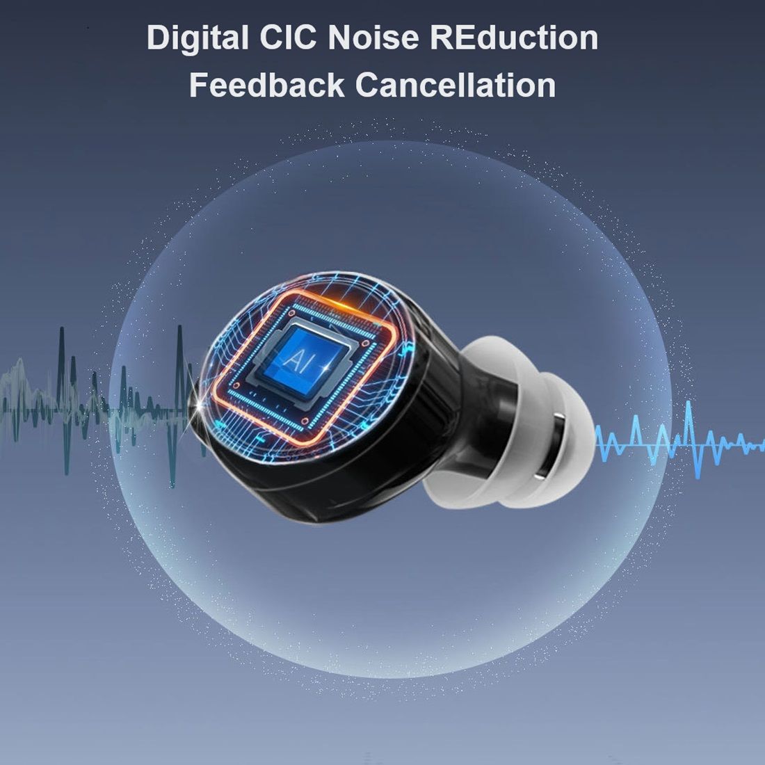 OTC Mini Hearing Aid long use power Goodmi Rechargeable Sound Amplifier For Deafness Amplifier Device with Battery Display hearing aid