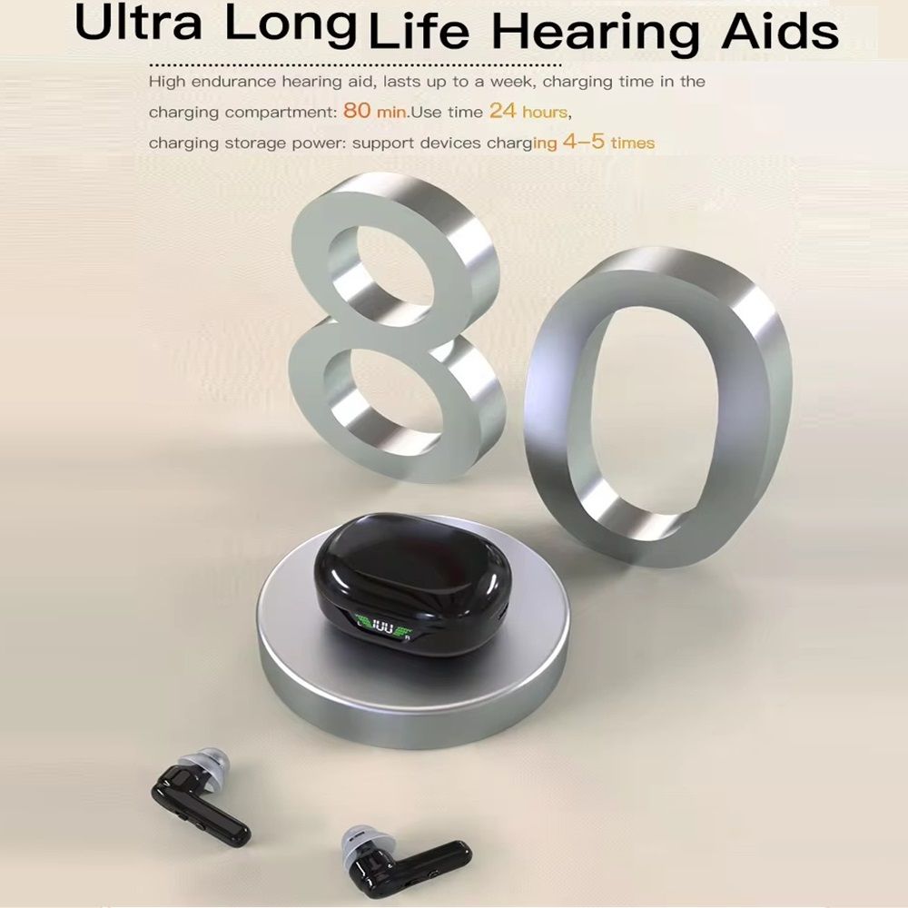 OTC Mini TWS Hearing Aid Goodmi Rechargeable Sounds Amplifier with Battery Display Hearing Aids For Deafness Voice Amplifier Device
