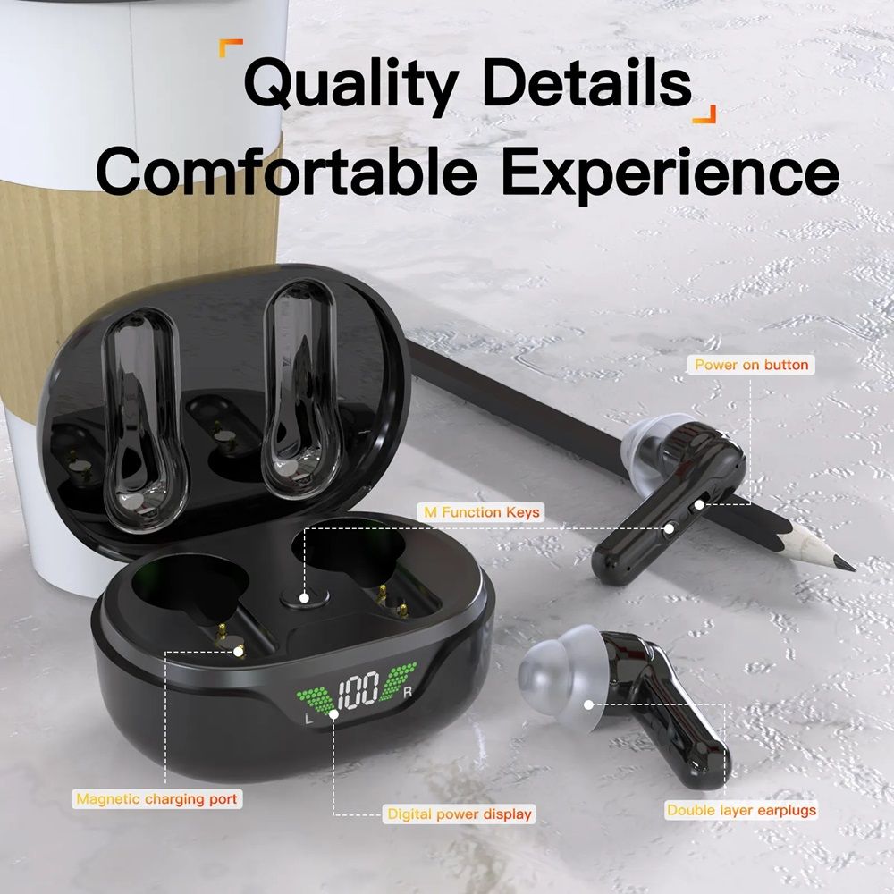 OTC Mini TWS Hearing Aid Goodmi Rechargeable Sounds Amplifier with Battery Display Hearing Aids For Deafness Voice Amplifier Device