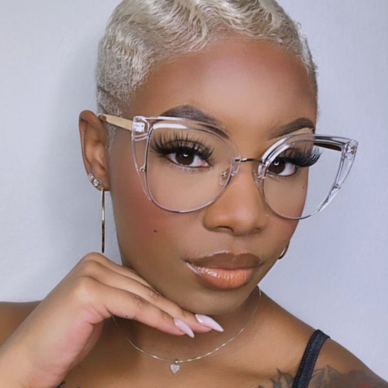Quality Cat Eye Half Frame Oversized Frame Glasses Anti-blue Light 2023 New Glasses Frame Ins Retro Trend Fashion Glasses Women