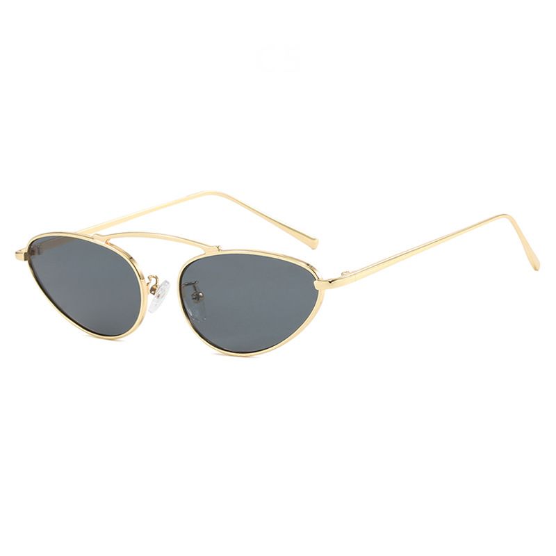New metal single beam cat eye popular sunglasses women men 2024 High quality trending product y2k rave festival party glasses