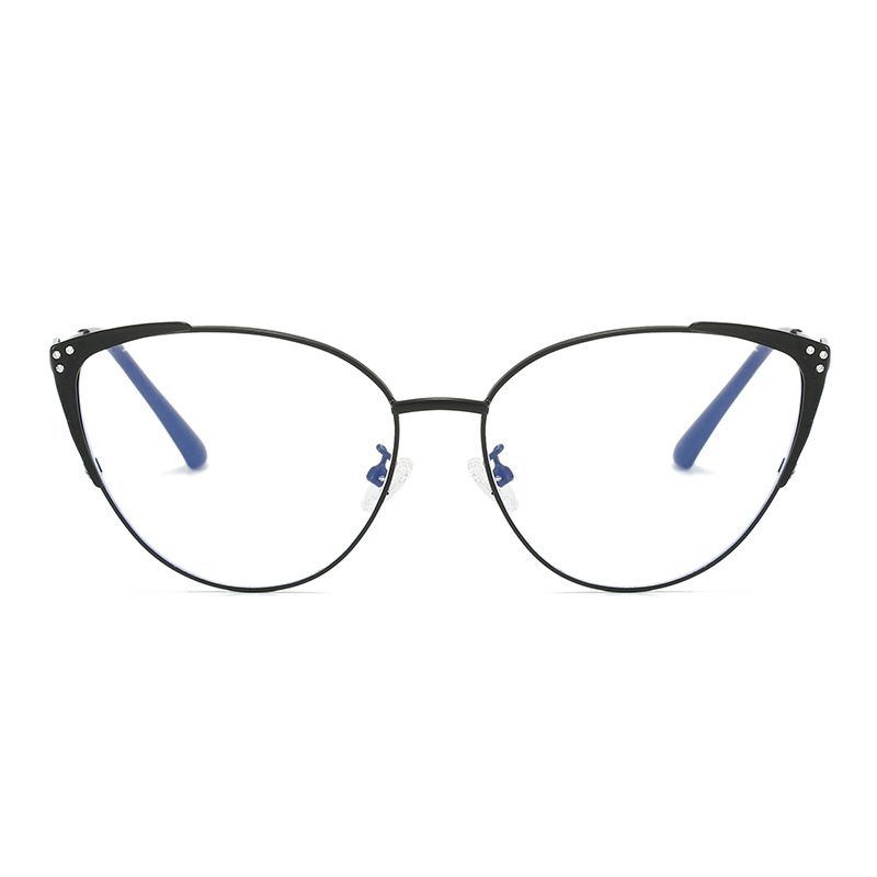 New Fashion Anti Blue Light Blocking Glasses Women Men Retro Cat Eye Frame Reading Computer Clear Lens Simple Female Eyeglasses