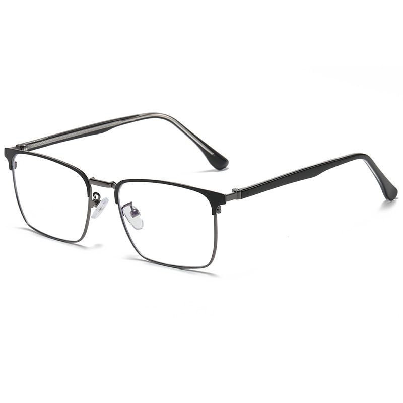 Fashion Square Plate foot steel sheet Glasses Frame For Men Clear Anti-Blu-Ray Eyewear Retro Men Optical Frame Computer Goggles