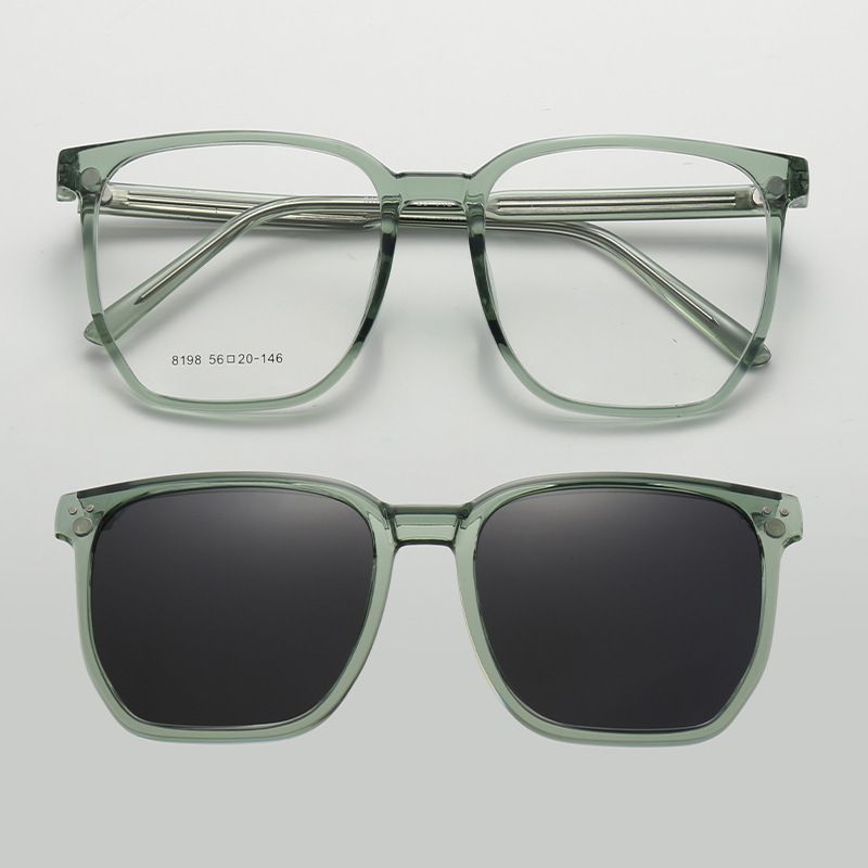 2024 Polarized Sunglasses For Men Driving Magnetic Suction Clip Lens Glasses Frame Men Women Myopia Sunshade Eyeglasses UV400