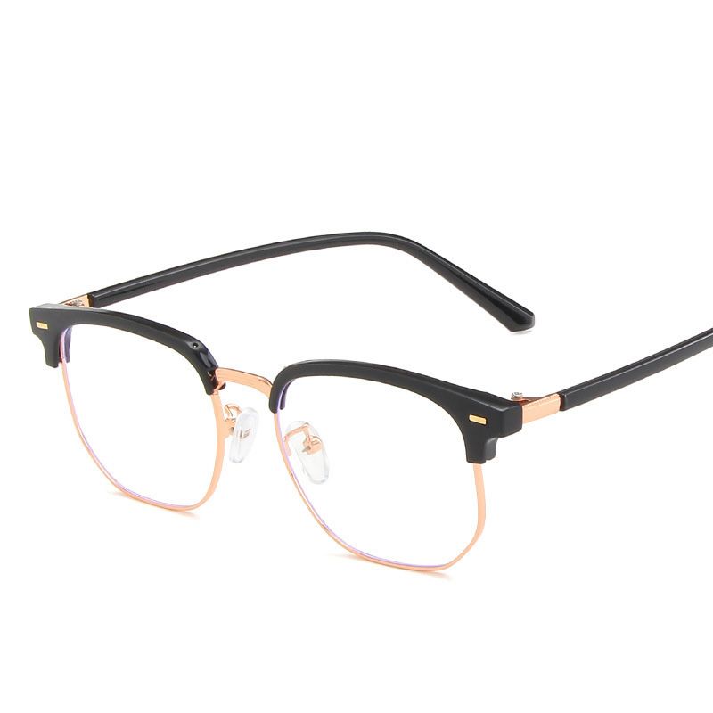 Fashion Half Metal Glasses Frame Men Tr90 Computer Eye Glasses Frames For Men Classic Optical Glasses Eyeglasses Spectacle Frame