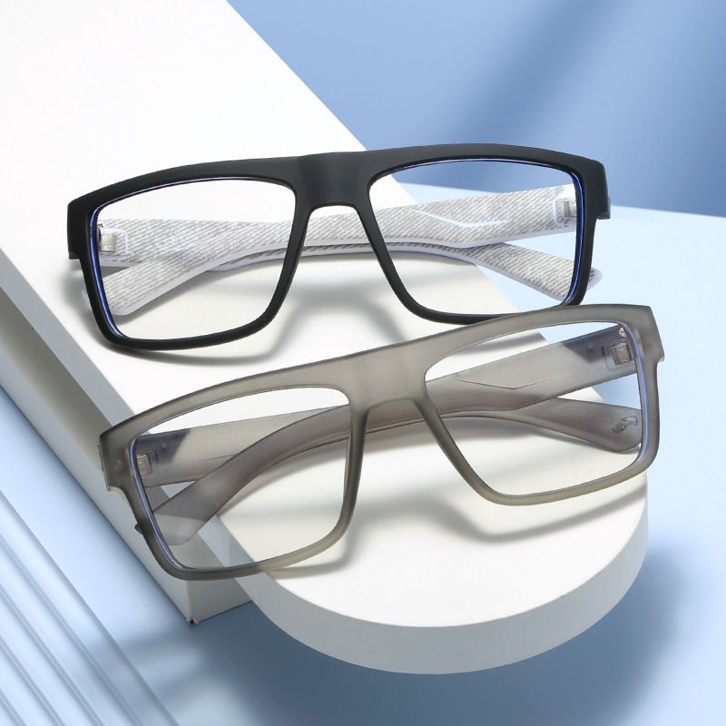 TR90 Retro Ultra-Light Glasses Anti-Blue Light Flat Glasses Men Female Fashion Exquisite Casual Transparent Frame Sports Glasses