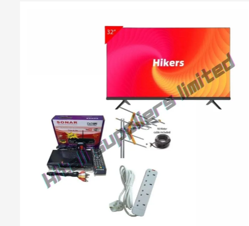 32" Hikers Digital TV + Aerial + 4-Way Extension + Sonar Decoder