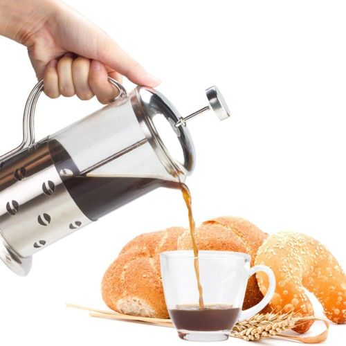 French Press coffee maker /tea maker stainless steel. t will brew delicious coffee and features a borosilicate heat-resistant beaker with a stainless steel plunger mechanism. This Coffee Plunger is an