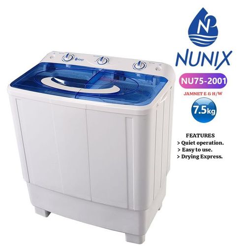 Nunix 7.5kgs twin tub washing machineWashing Machine High Quality Washer