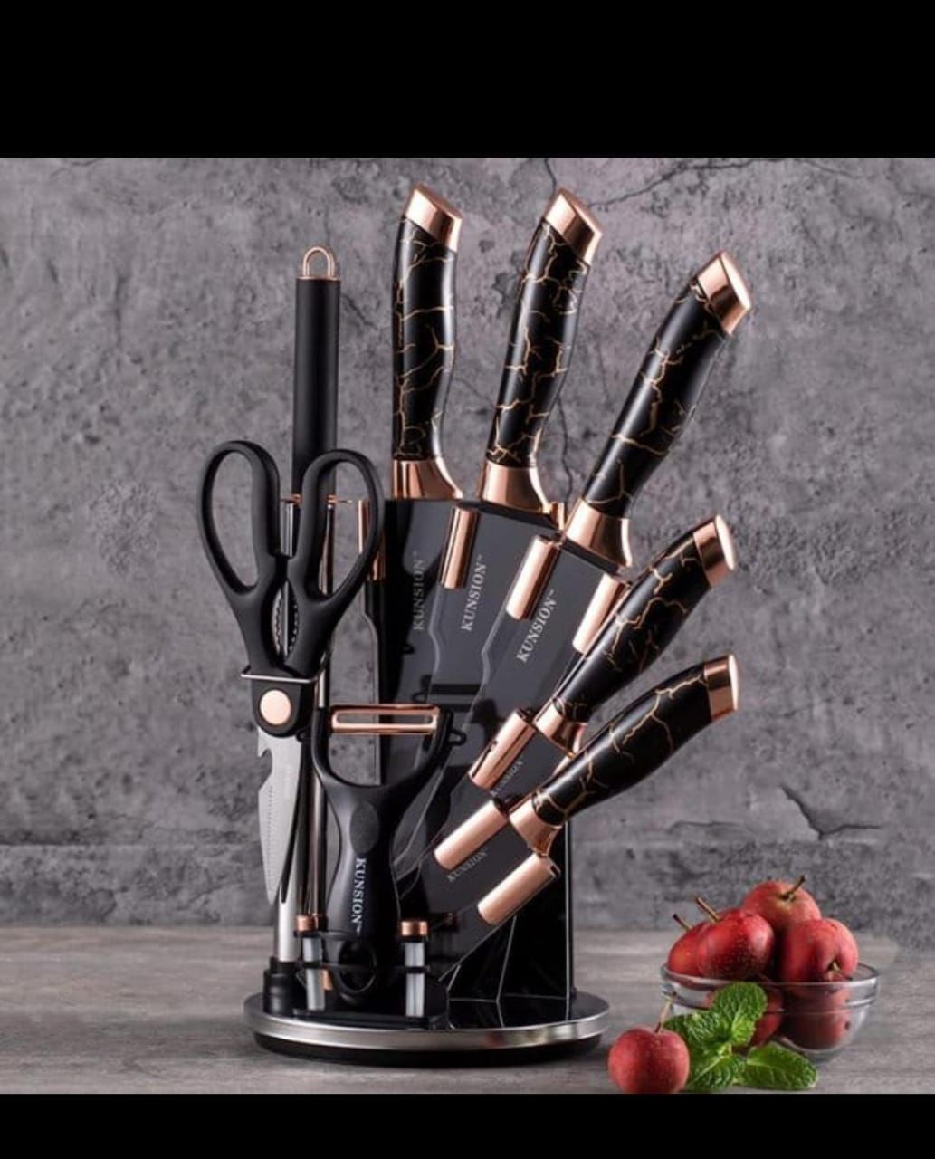 Germany Steel knife Set Knife Holder Stainless Steel Slicing Knife Bread Knife Fruit Knife Chef Knife Kitchen Knife Set