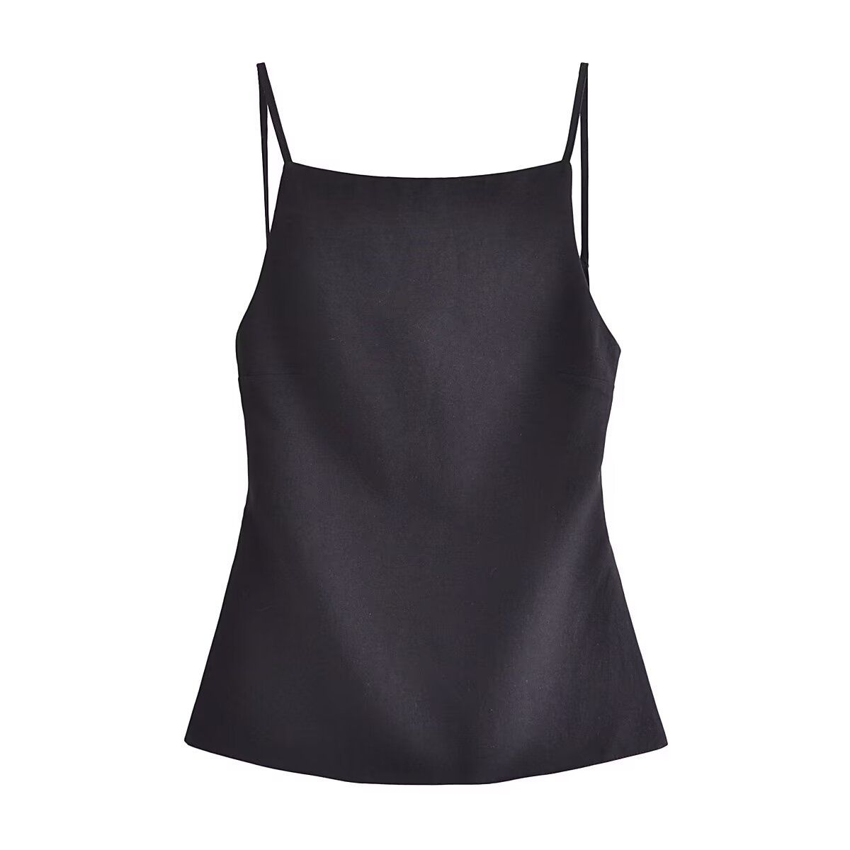 Women Fashion Solid Lace Up Backless Camisole Vintage Thin Straps Square Collar Female Chic Lady Tops