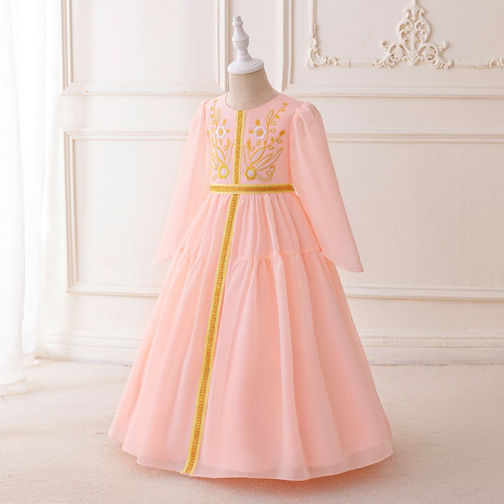 Muslim dress Muslim spring and summer new dress Europe and the United States casual Muslim simple ethnic wind fashion robe