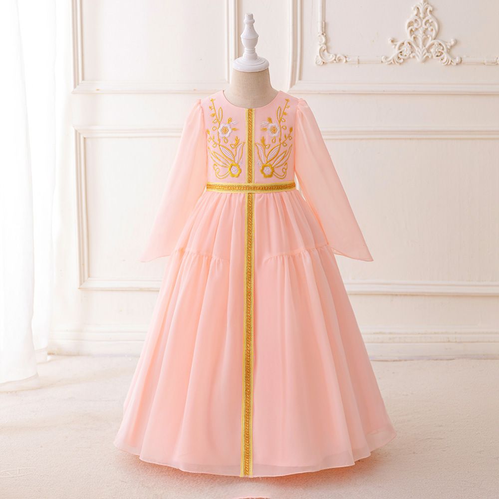 Muslim dress Muslim spring and summer new dress Europe and the United States casual Muslim simple ethnic wind fashion robe