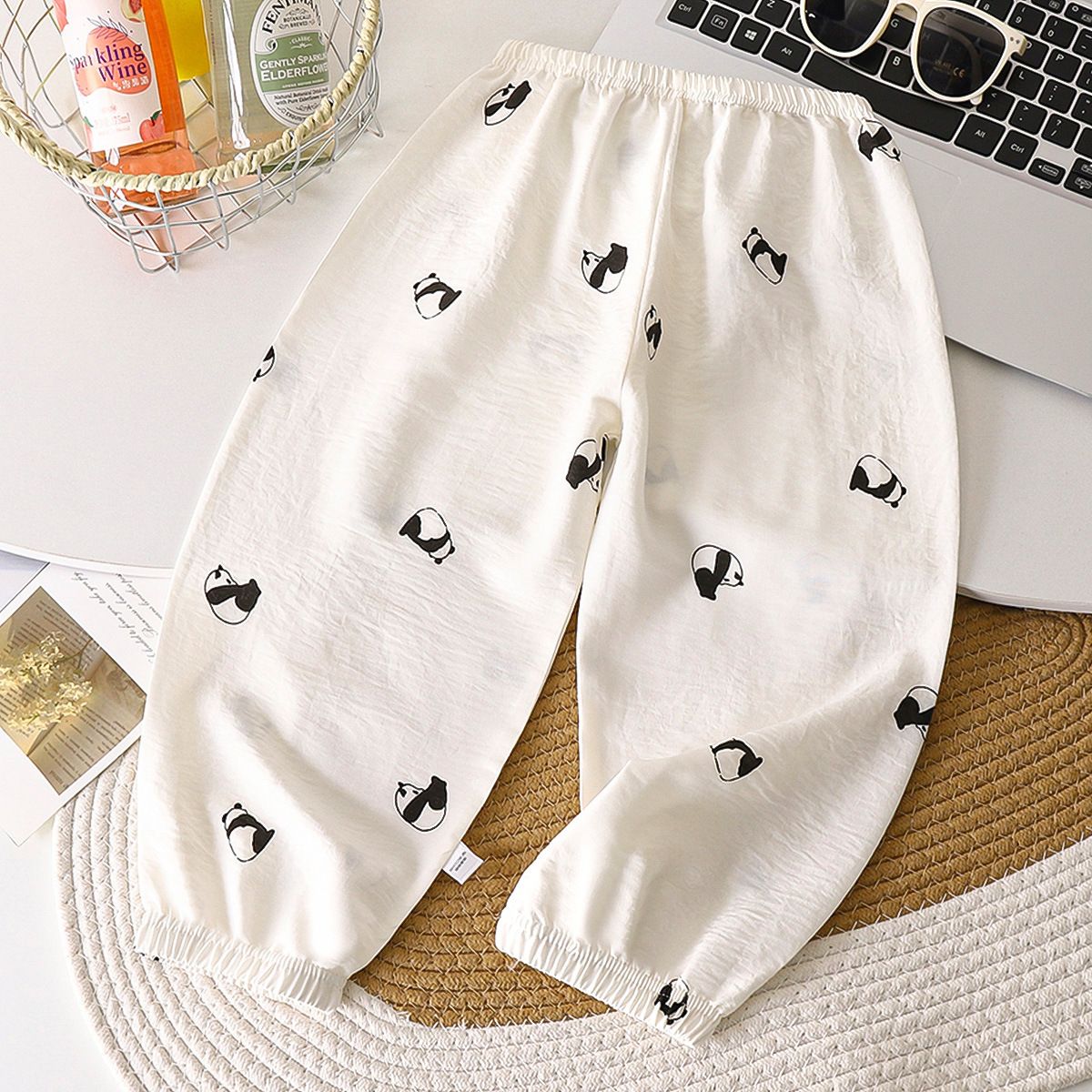 3pcs Children's nine anti-mosquito pants cloud cotton summer thin section boys and girls lantern pants baby casual children's pants