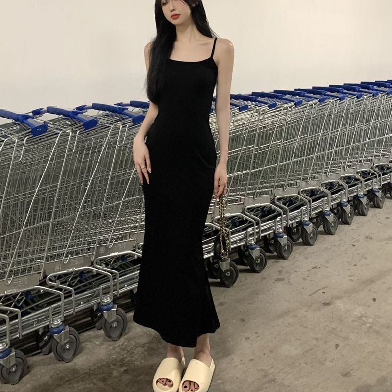 Halter Dress Women Summer Sleeveless Waisted Pure Desire Sexy Tight Skinny Senior Sense Package Hip Spice Girl Tight Skirt