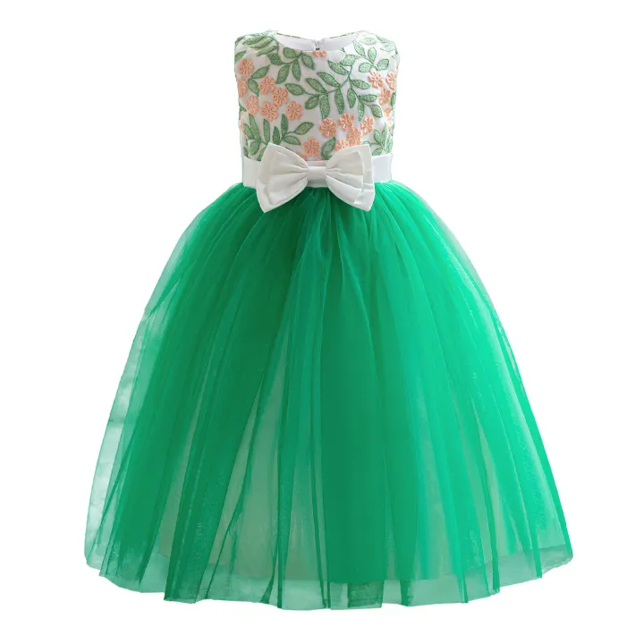 New children's skirt Big child girl dress sundress butterfly children's dress embroidered princess skirt long skirt