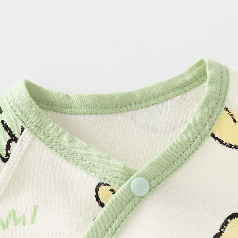New baby onesie Spring and autumn baby clothes double-sided butterfly clothes pure cotton boneless long-sleeved crawling clothes
