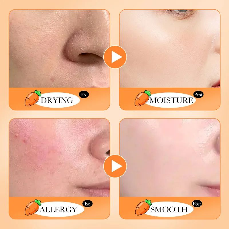 β Carrot Face Cream Anti-Aging Whitening Moisturizing Shrink Pores Repair Dry Oil Skin Facial Cream Reduce Wrinkles Fade Fine Lines Hydrating Whitening Firm Brighten Skin Care